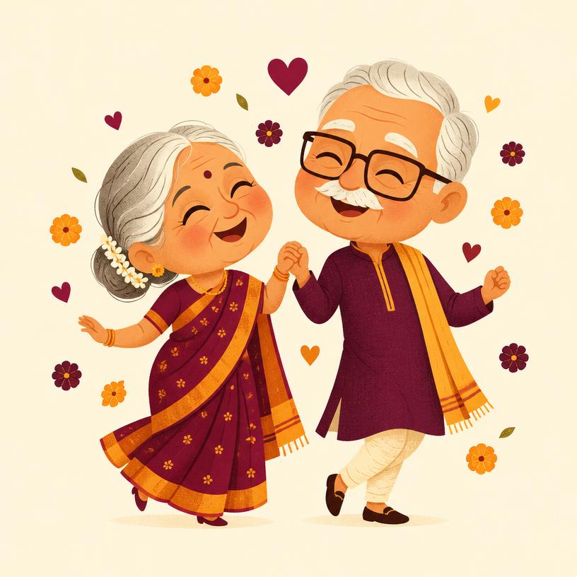 Anniversary invitation illustration